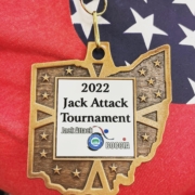 bronze medal shaped like the state of ohio from jack attack boccia tournament