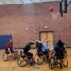 college students at Elon University play wheelchair basketball